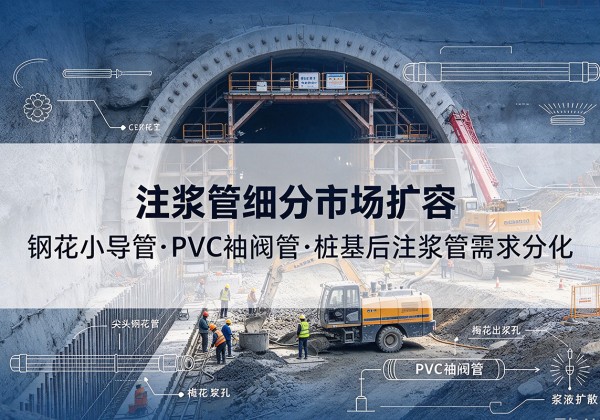 昂仁注浆管细分市场扩容，隧道钢花小导管、PVC 袖阀管、桩基后注浆管需求分化